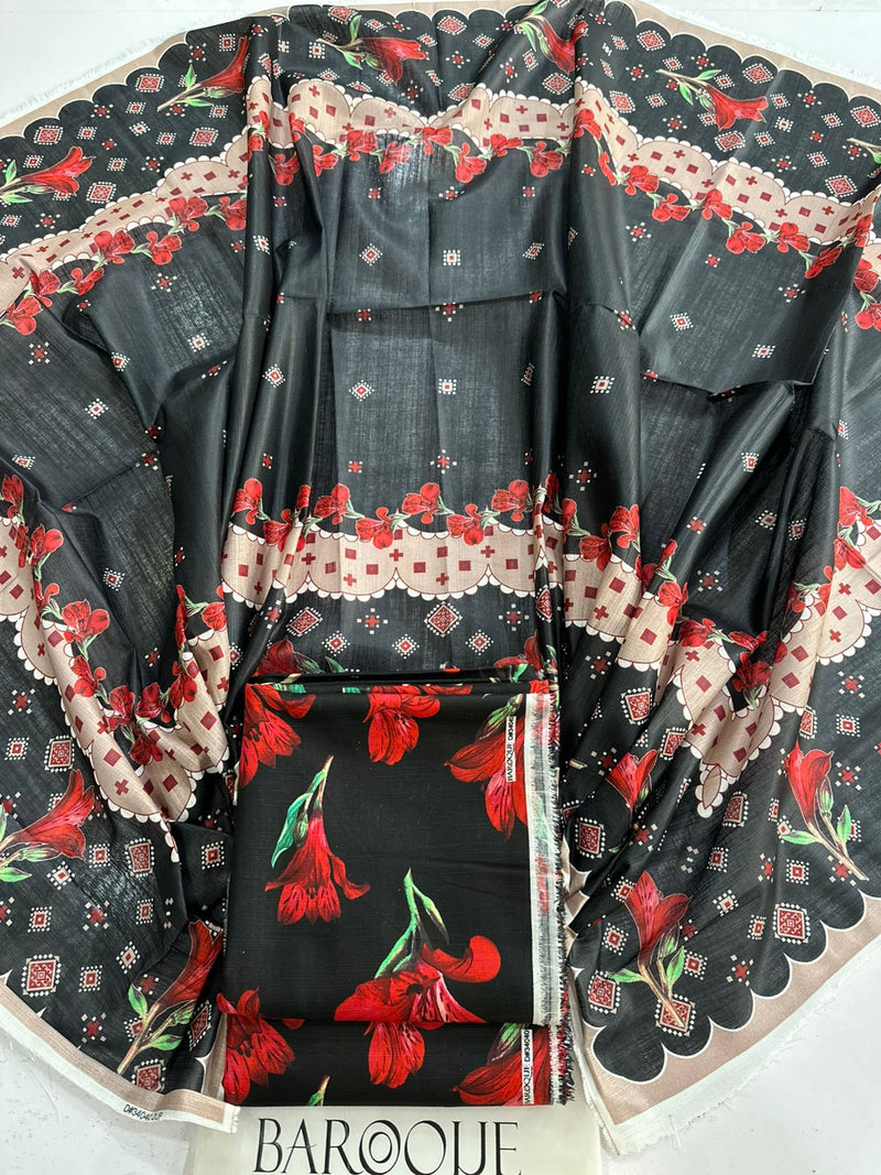 3Pc Khaddar Allover Unstitched Suit