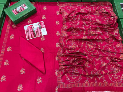 3Pc Bareeza Karandi Embroidered Unstitched Suit