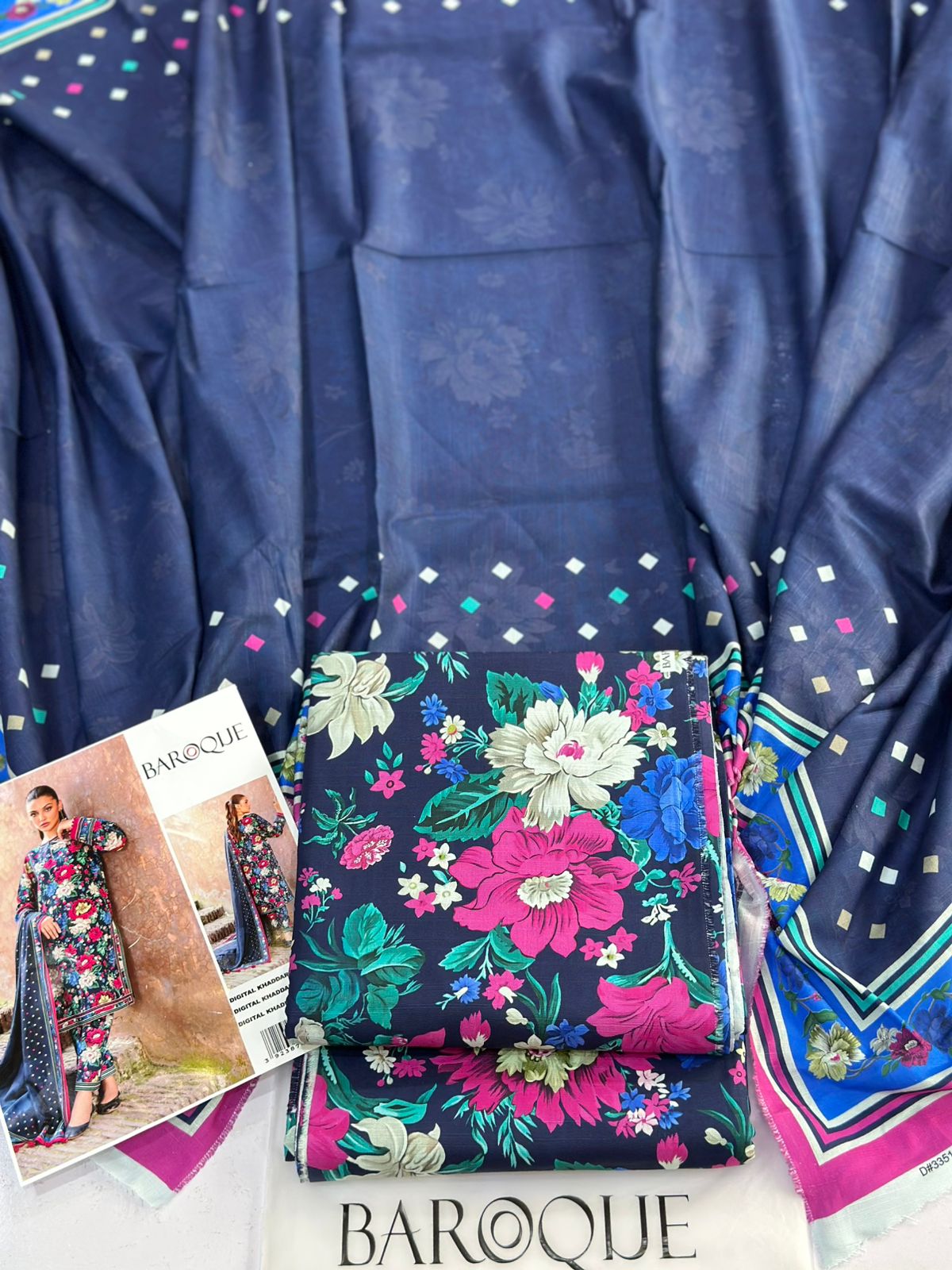 3Pc Khaddar Allover Unstitched Suit