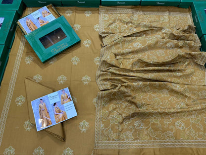 3Pc Bareeza Karandi Embroidered Unstitched Suit